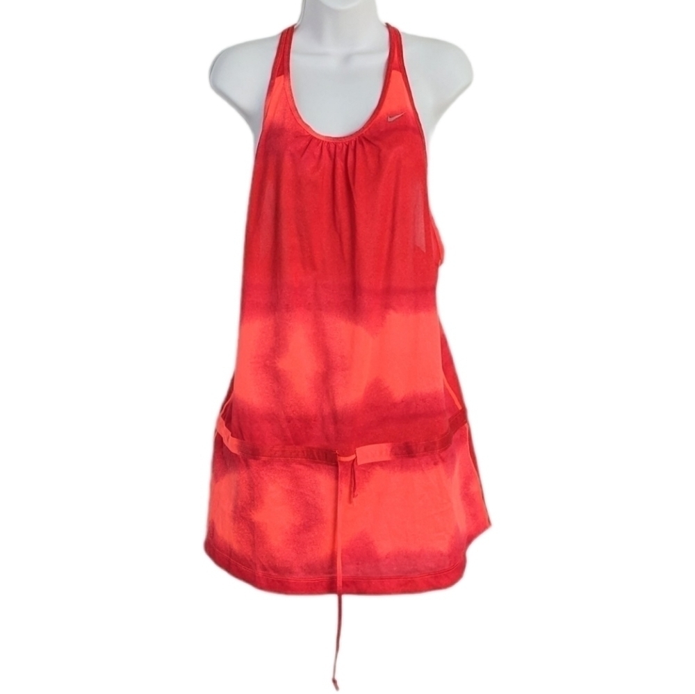 Nike Dri-Fit Ombre/Tie Dye bright pink Long Running Athletic Tank Top  medium @P